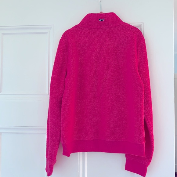 Vineyard Vines Sherpa fleece pullover size 7-8 (S) girls pink - Picture 3 of 4
